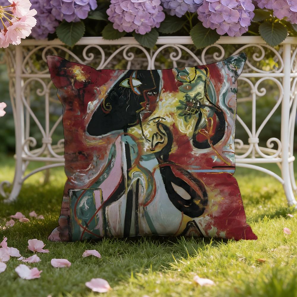 J-Jackson P-Pollock Art Cushion Cover Home & Car Dual-Scene Pillow Cover: Reversible for Premium Comfort