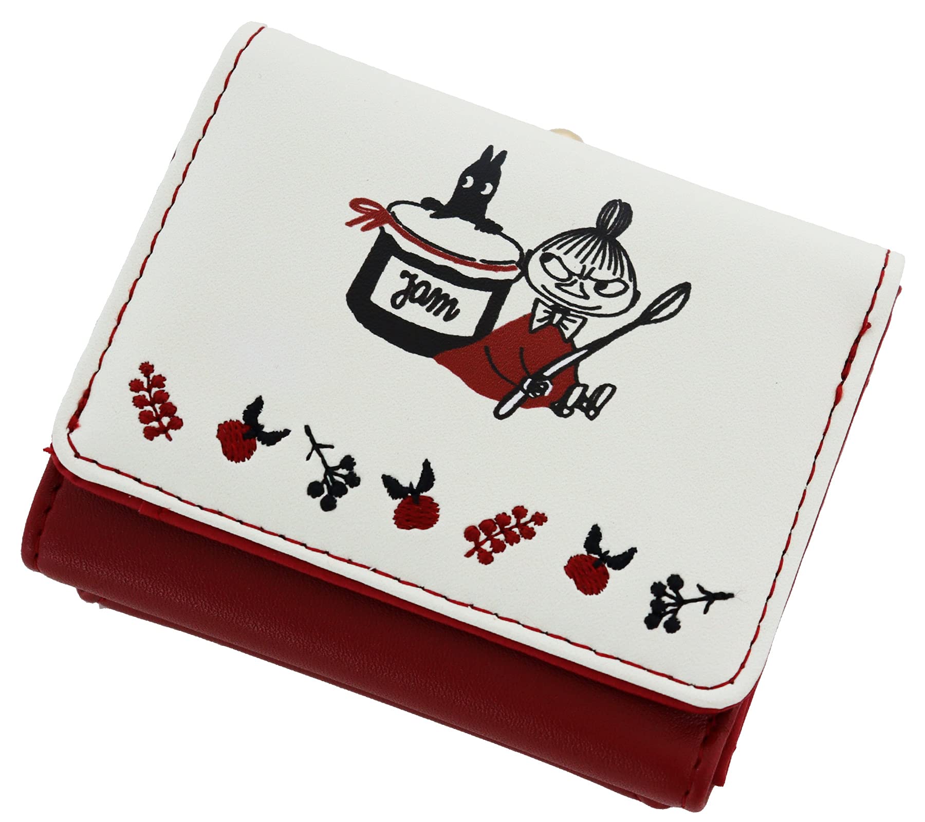 

Кошелек Муми Маленькая Я с застежкой-рамочкой и отделениями для карт [Crux] [Moomin] Трехстворчатый, красный