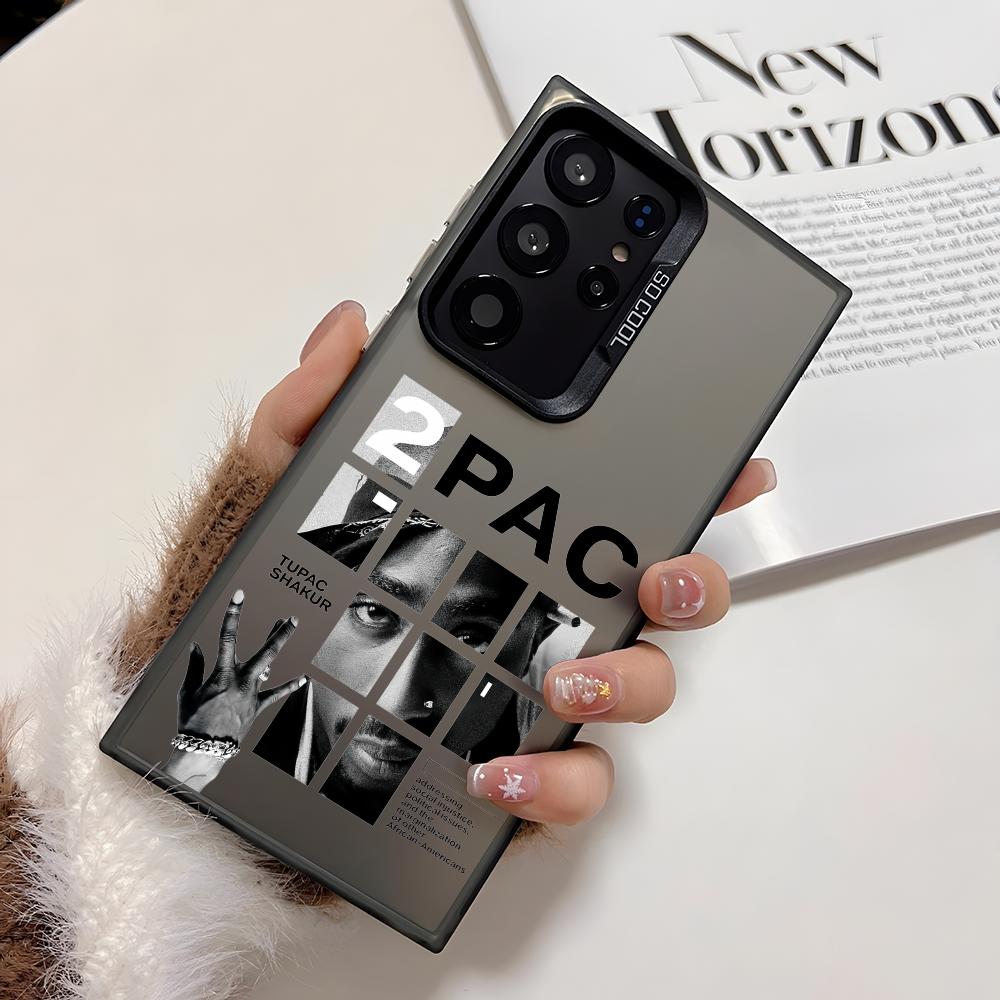 

Rapper 2pac Singer Tupac Phone Case For Samsung Galaxy S25 Edge S24 S23 S22 S21 S20 Ultra Funda Silicone Silver Cover Galaxy S22 Ultra 5G