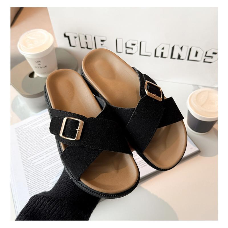 Oversized, Sandals, Thick Bottom, Versatile, Beach Shoes, Seaside, New Style, Outerwear, Women's, Slippers