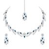 American Diamond AD with Colorful Crystal Necklace Jewellery Set for Women/Girls | Perfect for Weddings, Parties & Festive Occasions