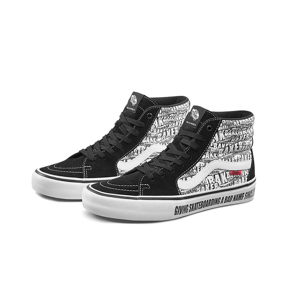 Vans Sk8 Pro High-Top Skateschuhe Graffiti Unisex Sneaker Schwarz Weiß VN0A45JDV0B