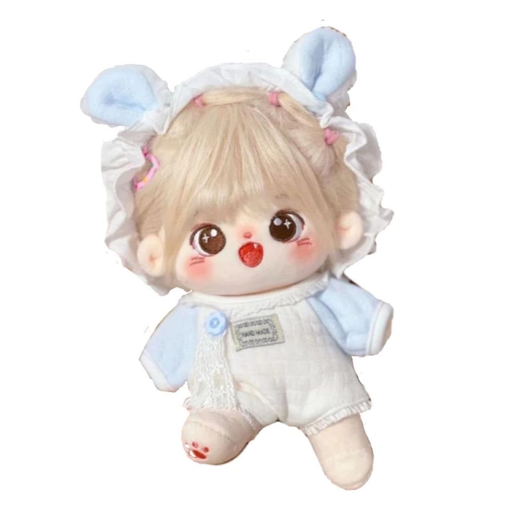 Baby Clothes & Headpiece Set for Plush Toys (20cm) by g.triger, Blue [Parallel Import]
