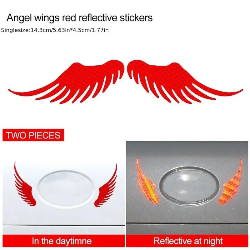 

Наклейка на автомобиль Предупреждение о безопасности Светоотражающие крылья ангела Светоотражающий предупреждающий знак Смешная наклейка на велосипед Наклейка на мотоцикл Светоотражающая наклейка