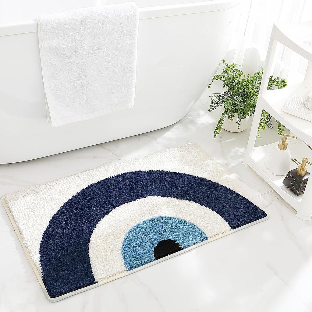 Simple Dopamine Color Faux Cashmere Carpet Living Room Bathroom Doorway Non-slip Dirty Resistant Home Decoration