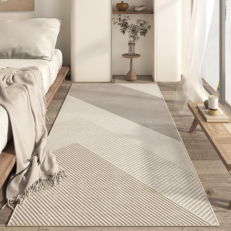 Oval Bedside Italian Minimalist Carpet Room Bedside Floor Mat Bedroom Wabi Sabi Master Bedroom Under The Bed Photo Mat