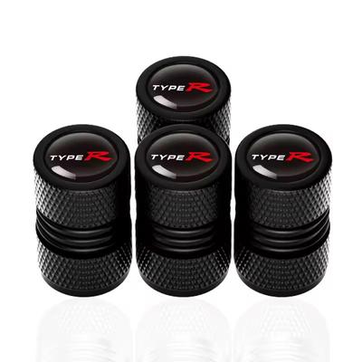 4 Tapones de Válvula para Ruedas de Neumáticos Tipo R para Coche, Cubiertas para Vástagos de Llantas de Neumáticos para TYPE R CRV HRV Accord Fit Accesorios