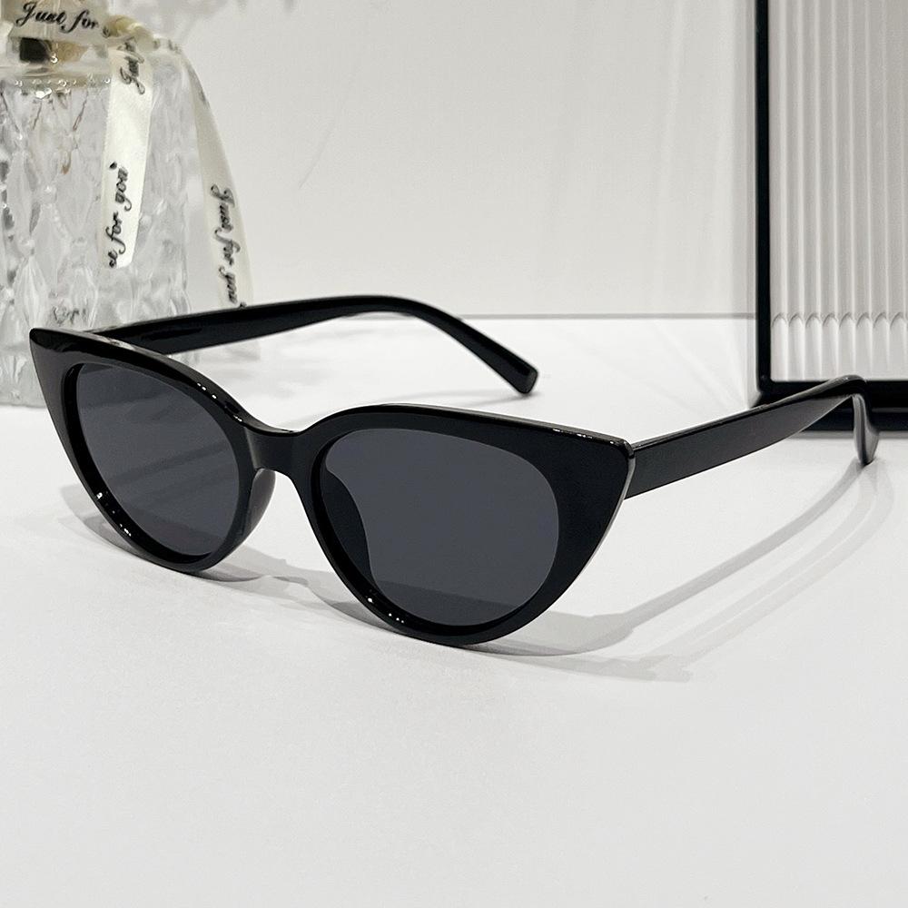 New Personality Plastic Small Oval TR90 Frame Cat Eye Tortise Fashion Irregular Retro Polarized TAC UV Protection Sunglasses TAC&TR90 чёрный
