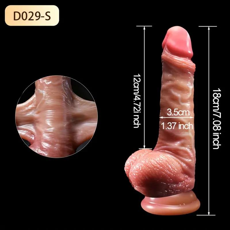 Realistic Dildos for Women Skin Sliding Foreskin Testicles Dildo Anal Vaginal Stimulation Strapon Big Penis Woman for Sex Toys