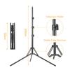 Flexible 4-Arms LED Video Light Photography Fill Light 3200K-5600K Dimmable with Phone Holder + 2MCelsius78.7in Metal Light Stand + Carrying Bag for L