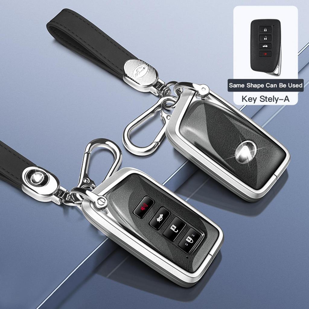 Alloy Aluminum TPU Soft Film Car Key Black Case Cover For Lexus IS GS ES RX