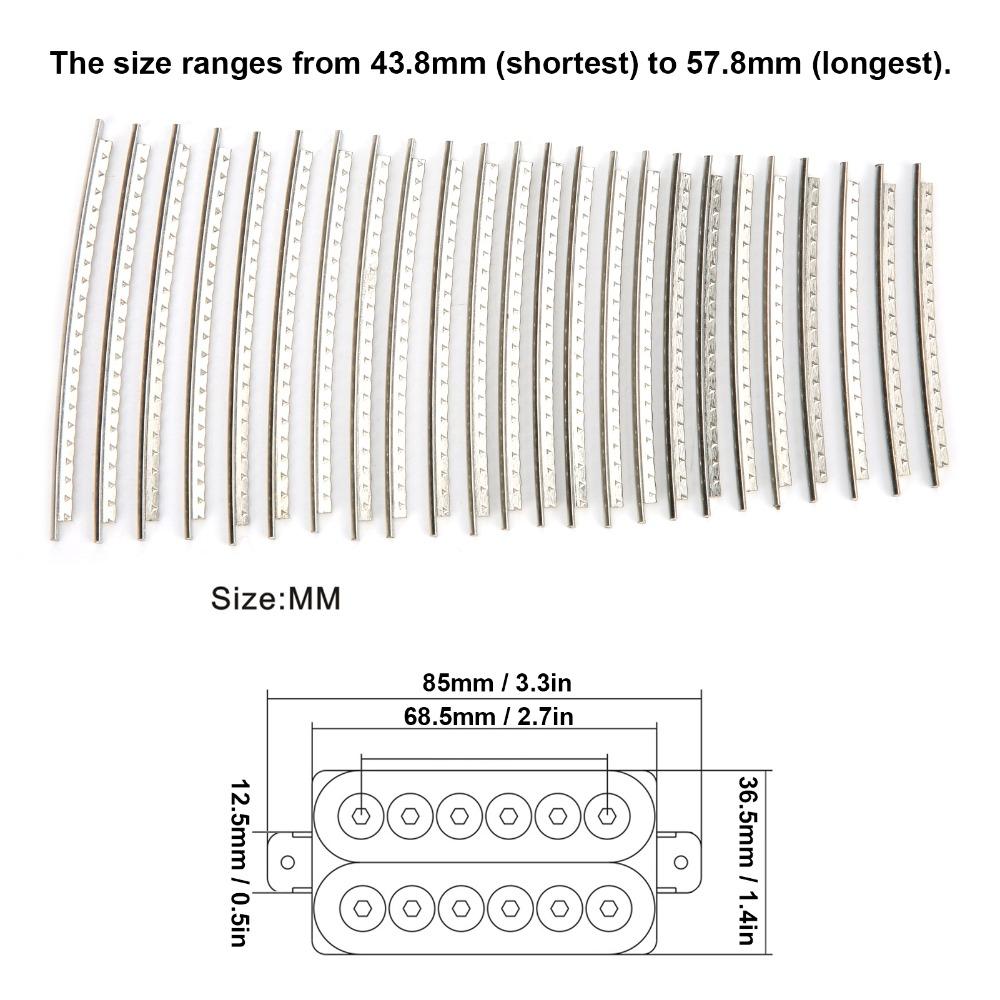 24PCS White White Copper Guitar Fret Wires White Copper Cupronickel Fretwire Guitar Repair