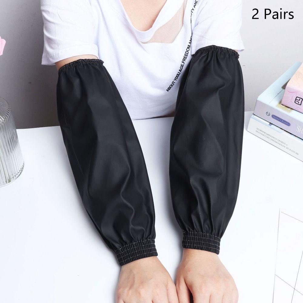 2 Pairs Waterproof Oversleeves Leather Arm Sheath Covers Arm Sleeves  Men Women
