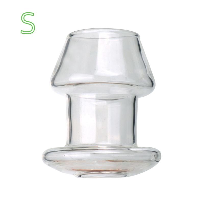 VaHppy Skleněná trubice pro nahlédnutí do vagíny duté sklenice na víno Průhledné Dva konce vedou k S/M/L SM BDSM Sexuální hračky Produkty pro dospělé