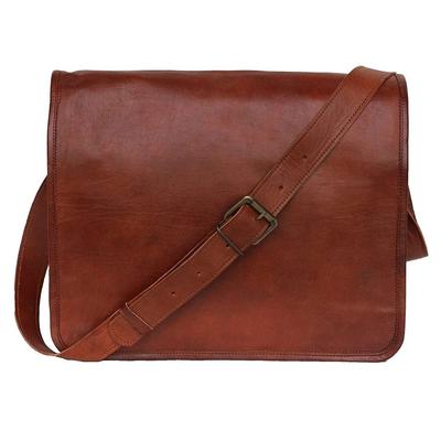 Vintage Leather Men's Handmade Laptop Shoulder Satchel Messenger Bag
