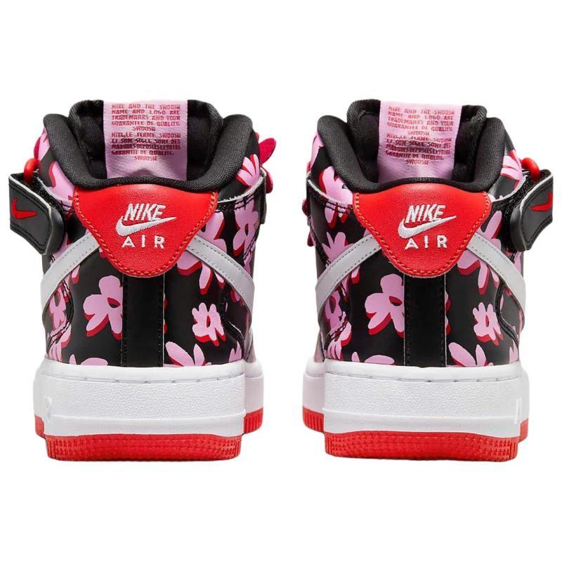 Nike Air Force 1 Cushioning, Wear Resistant High Top Skateboard Shoes Unisex Black Pink  Sneakers  FQ3692-001