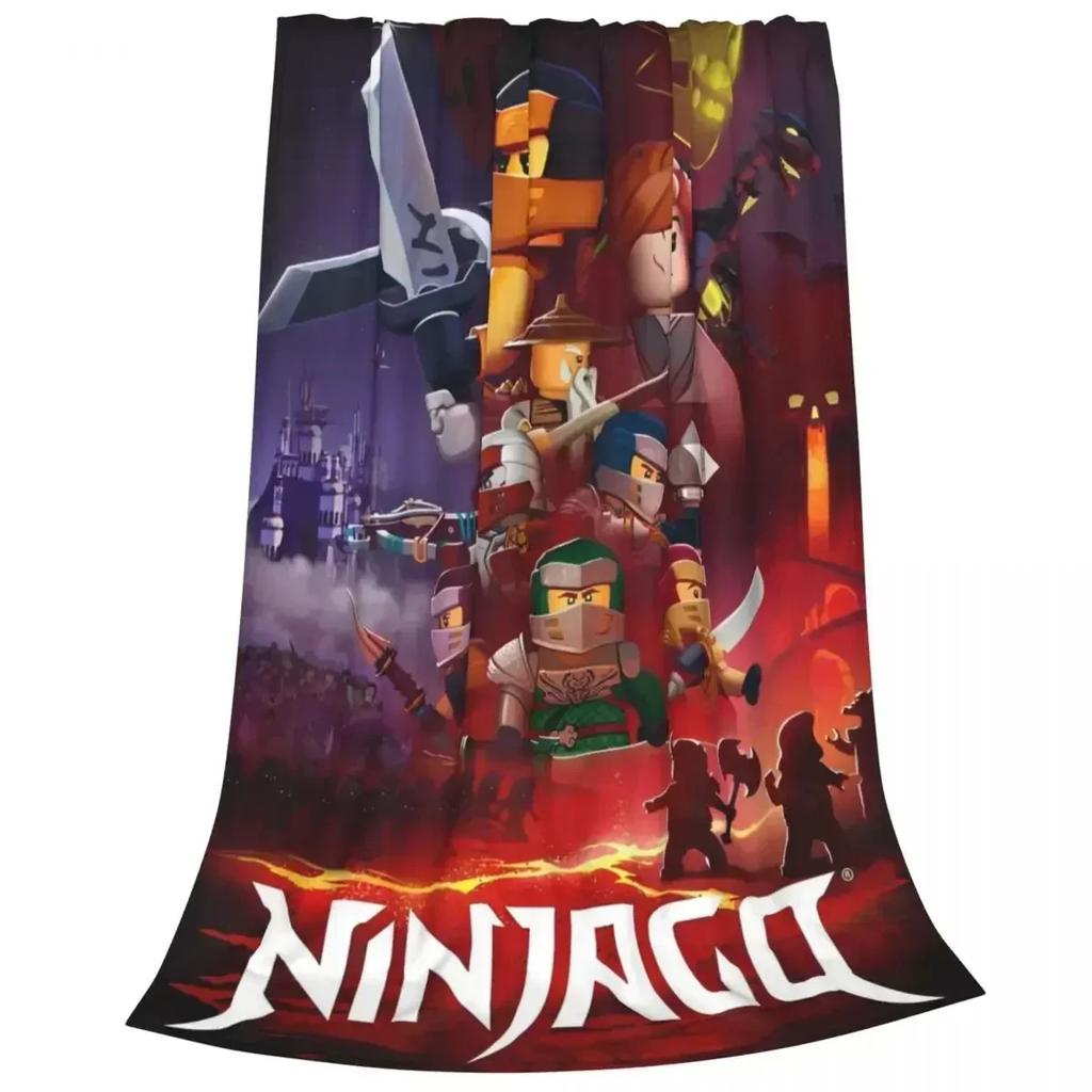 N-ninjagos Coral Fleece Plyšová deka Přehozy na postel pohovku Super měkké přehozy na postel