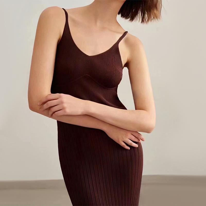 NEIWAI spring/summer slim fit ribbed camisole knit dress
