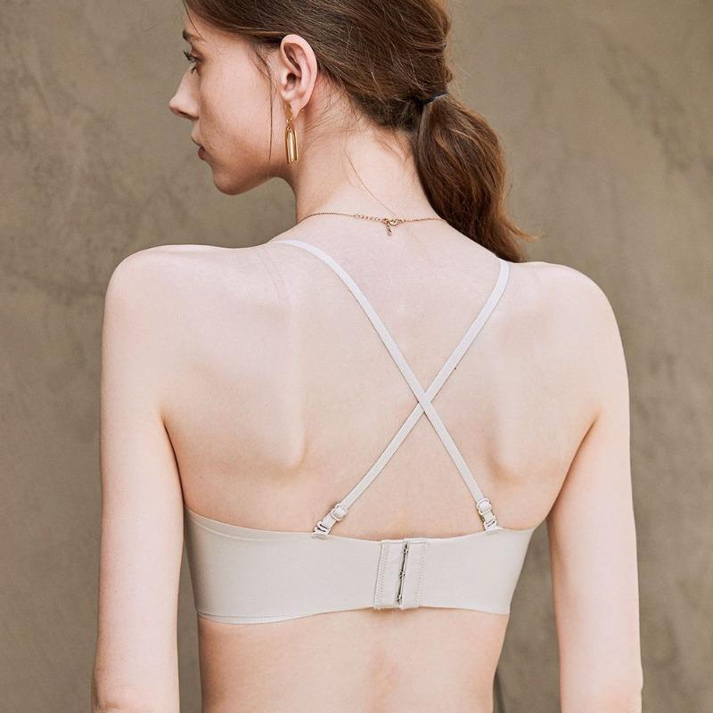 Reggiseno push-up senza spalline con top tubolare antitraccia, antiscivolo, antisbiadimento
