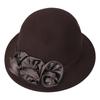 Fashion Fedora Cap Bowler Hat for Women 1920S Flapper Costume Wool Hat Cocktail Party Cap Winter Autumn Warm Headpiece
