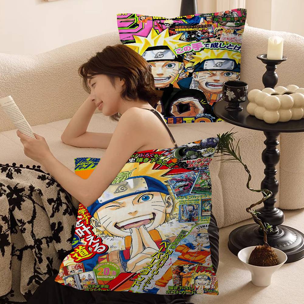 Japanese N-Naruto Anime Personalized Pillow Dust Cover Bedroom Kids Party Decoration Pillowcase Birthday Children Gift