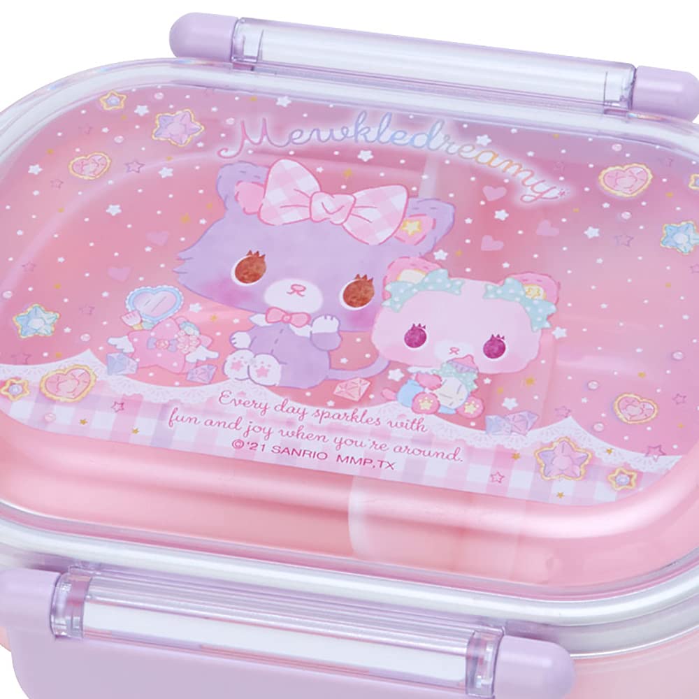 Sanrio (SANRIO) Sanrio Lunch Box for Children, 360ml, Antibacterial, Microwave, Dishwasher, and Dryer Safe, with Name Sticker, Made In Japan