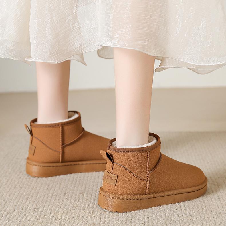 Waterproof Snow Boots Women's Fur Integrated with Plush Cotton Shoes Casual Student Winter Women's Boots