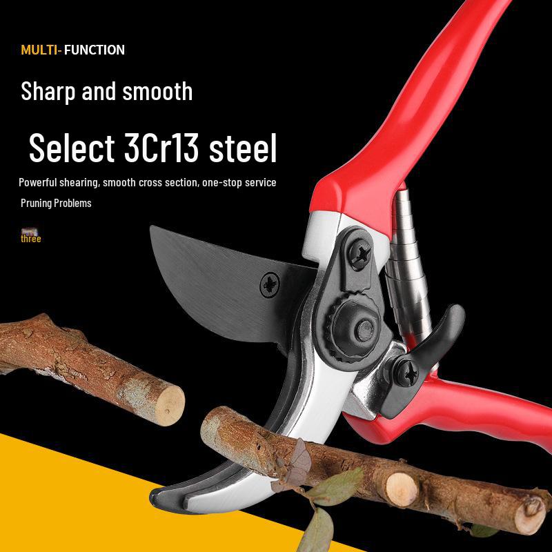 Multifunctional Stainless Steel Pruning Shears for Gardening, Grafting, and Floristry.