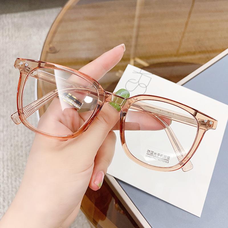 

Flat Light Glasses Frame, Transparent Ins Style Plain Artifact, Anti-Blue Myopia Glasses Frame, Glasses Frame. anti-blue light темно-коричневого кольору