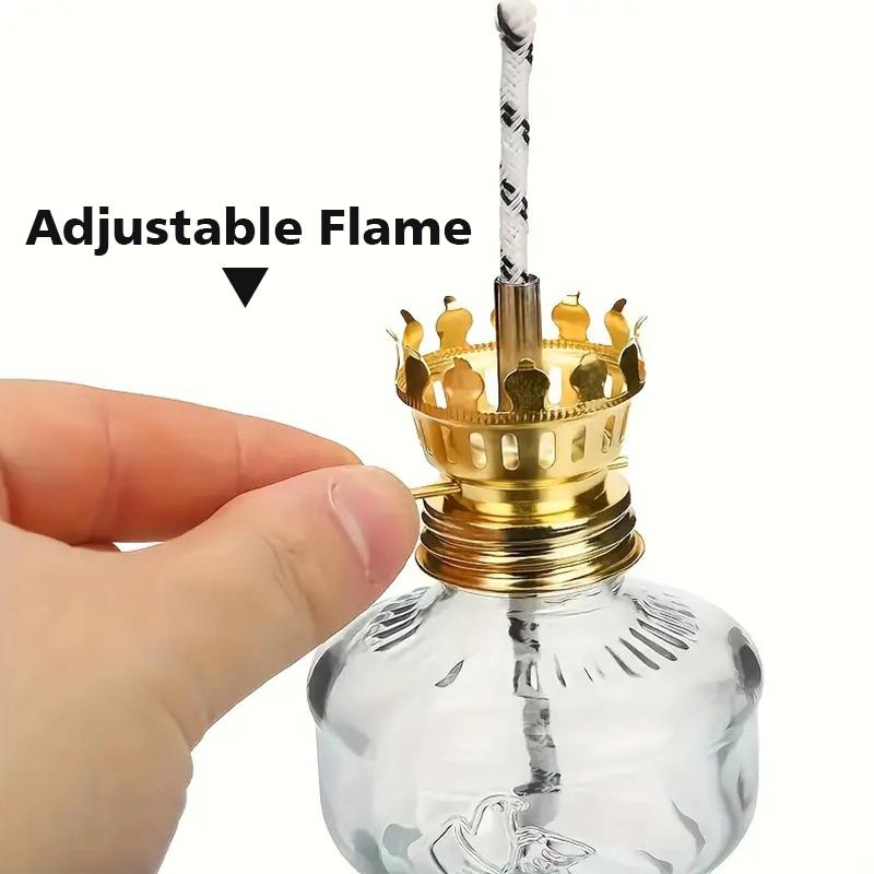 1PC Einstellbare Flamme Glas Kerosin Laternen Öl Lampe Gothic Eid Al-Adha Mubarak Glas Tragbare Schmuck