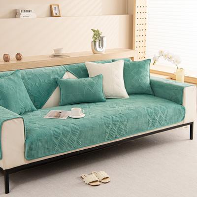 Sofa Cushion Solid Color Plush Sofa Cover All-Inclusive Quilted Thickened Seat Cushion Cover  New Light Luxury Cover