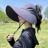 Breathable Sunscreen Cap Wide Brim Shawl Cap New Bucket Hat  Women