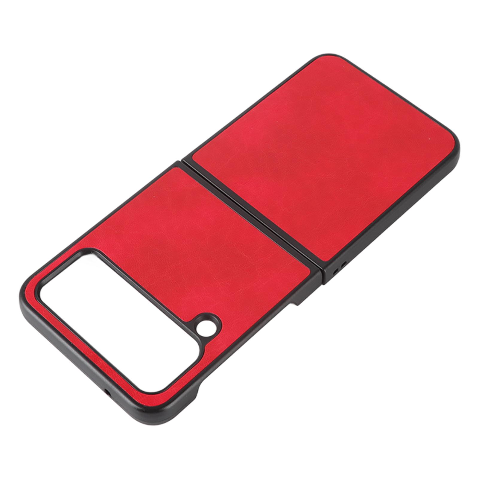 

Folding Phone Case PU Leather Protective Shell Soft Lining for Samsung Galaxy Z FLIP 4 червоний