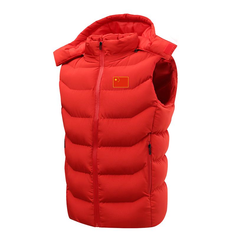 Autumn/Winter Windproof Sports Vest - Down Cotton Sleeveless Jacket for Football & Running Training