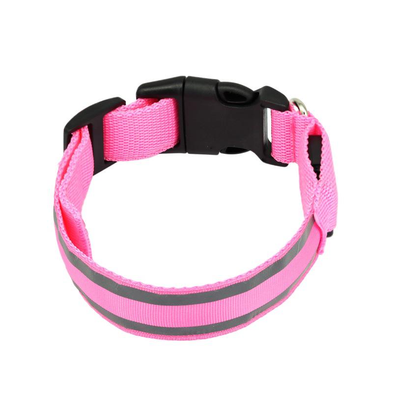 Rechargeable Luminous Dog Collar with Reflective Safety for Nighttime Walks