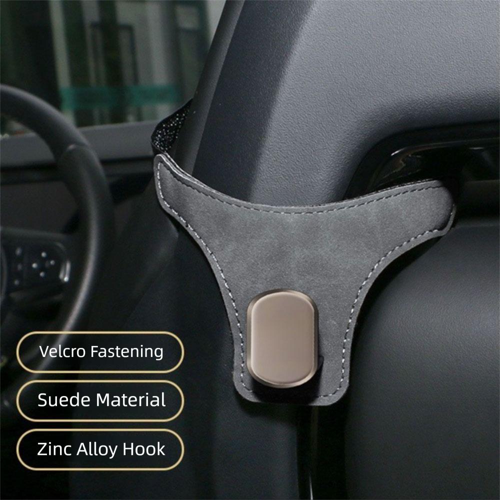 2Pcs Hanging Car seat back hooks Flip Fur Leather Car Hook Auto Headrest Hanger  Auto Interior