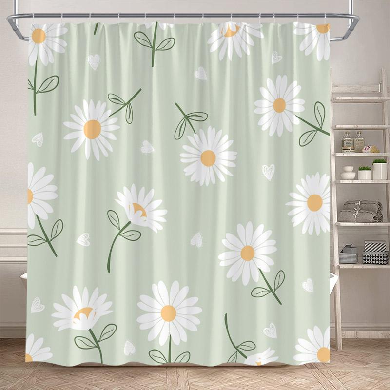 Cartoon Animals Shower Curtains Cute Fox Lion Deer Rabbit Autumn Floral Plant Kids Bath Curtain Polyester Bathroom Bathtub Decor