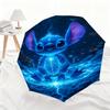 1pc Disney Stitch Cartoon Character Automatic Umbrella, All-weather Dual-purpose Umbrella Suitable for All Occasions, Portable