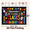 Bienvenidos De Regreso A Clases Backdrop, Spanish Back to School Banner