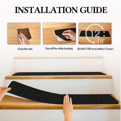 1pcs Non Slip Outdoor Stair Treads,Non Skid Heavy Duty Traction Adhesive Step Stripes for Staircase,Skateborad and Deck