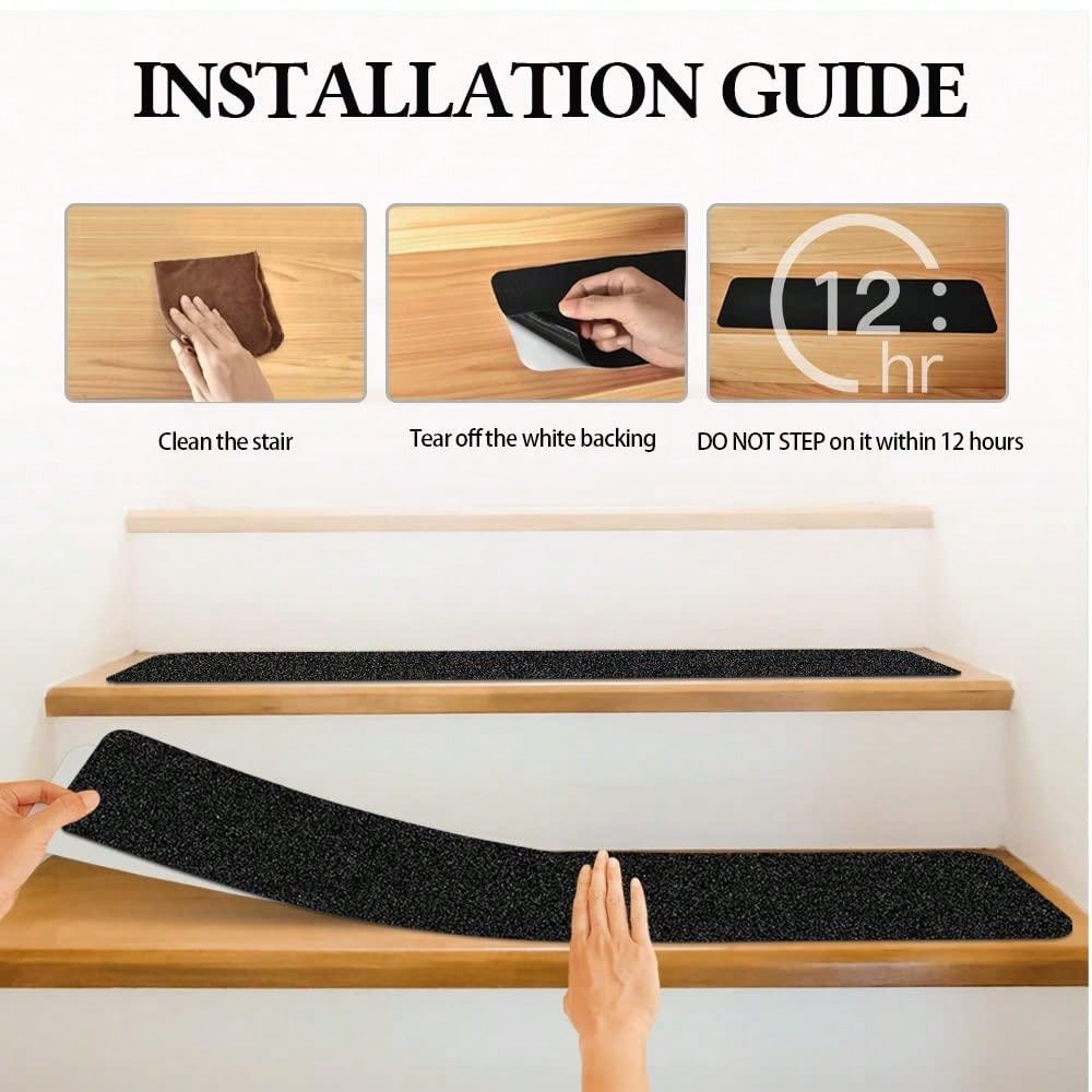 1pcs Non Slip Outdoor Stair Treads,Non Skid Heavy Duty Traction Adhesive Step Stripes for Staircase,Skateborad and Deck