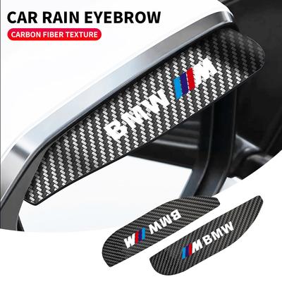 2Pcs Carbon Fiber Car Rain Eyebrow Sticker For M E34 E36 E60 E90 E46 E39 E70 F10 F20 F30 X5 X6 X1 M3 M5 M6 E71 F01 F02 F87