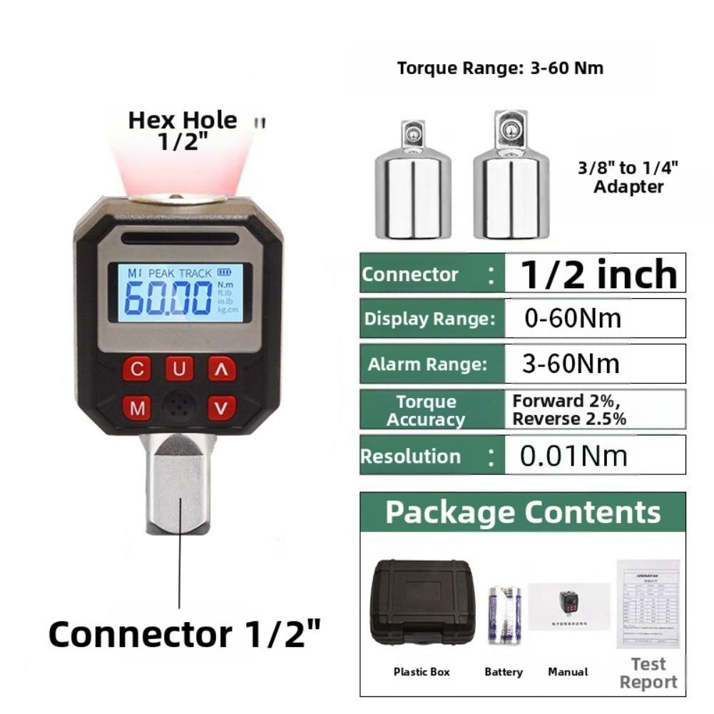 Digital Torque Adapter Precision Measuring Tool Torque Wrench