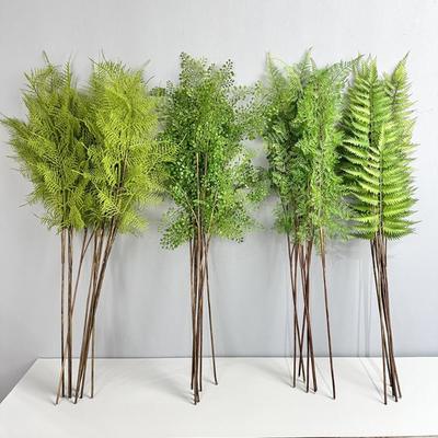 Handmade Artificial Greenery Fern Plastic Material Fake Plants Realistic Artificial Fern  Party