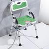 Adjustable Folding Shower Chair for Elderly, Pregnant Women, and Children - Four Height Settings, Portable and Anti-Tip Design.