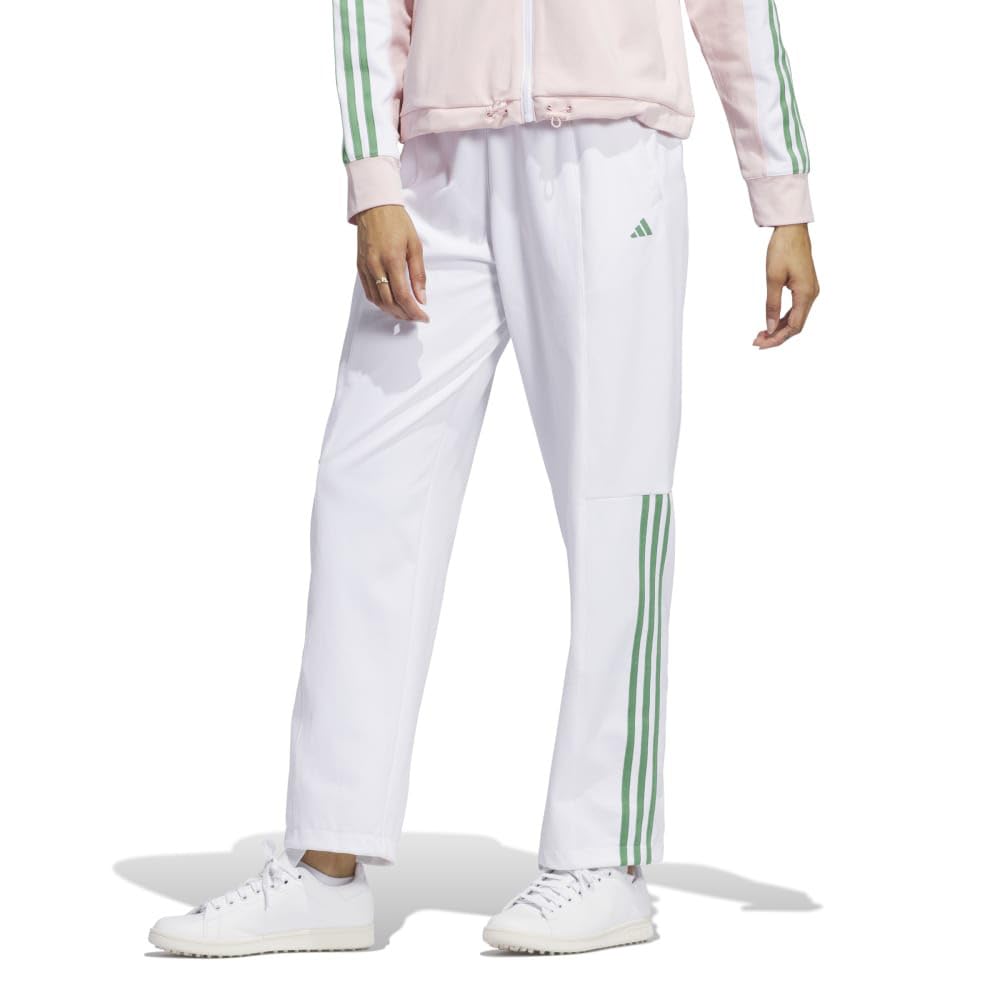 Женские широкие брюки-джоггеры Adidas Golf, ретро, с твистовым плетением, белые