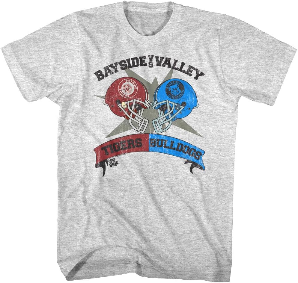 Saved by The Bell High School Rivalry Men s T Shirt Bayside Tigers Vs Valley XS серый