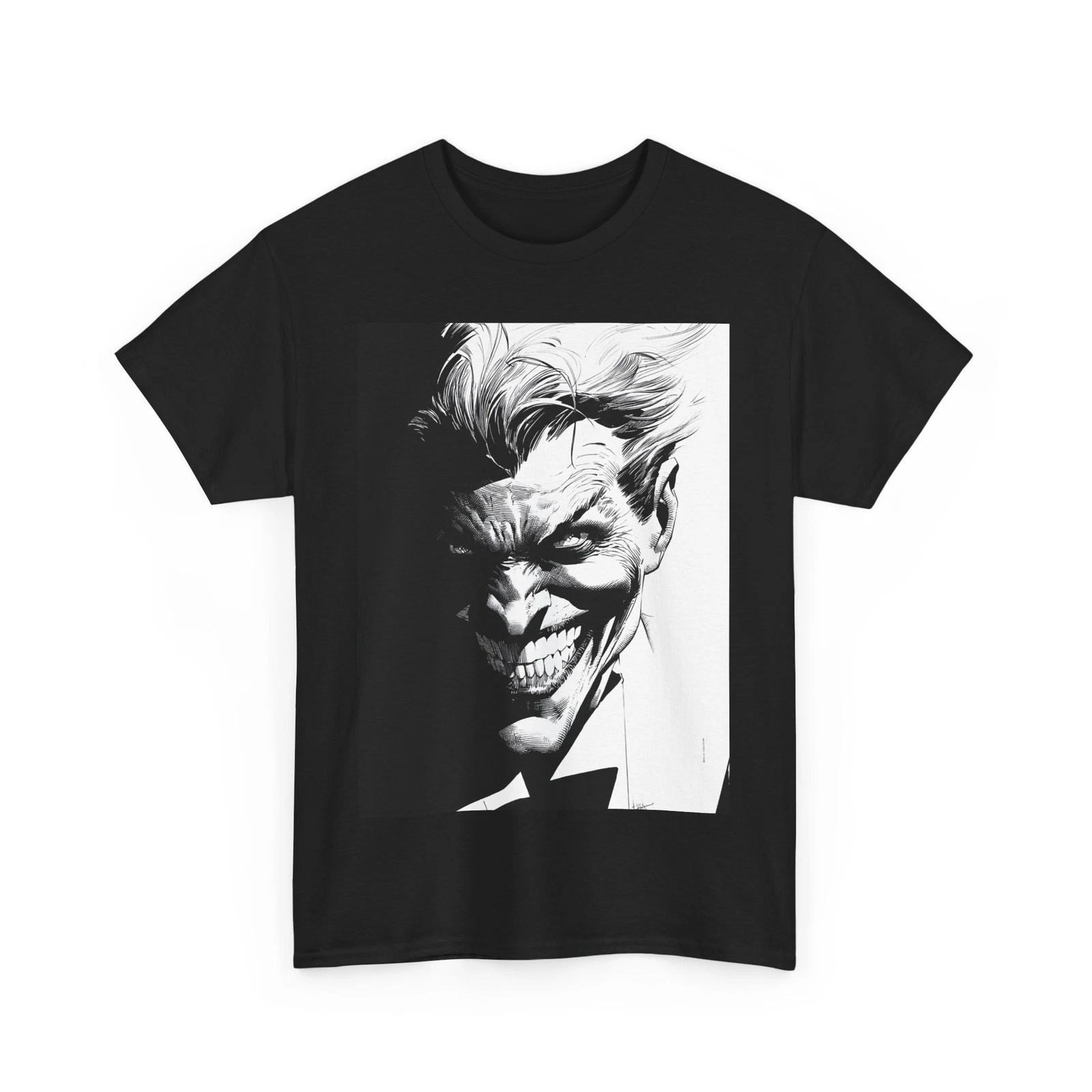 

JOKER SKETCH BLACK WHITE ART Tshirt TEE GIFT MEN WOMEN DC BATMAN COMIC SHIRT 4XL
