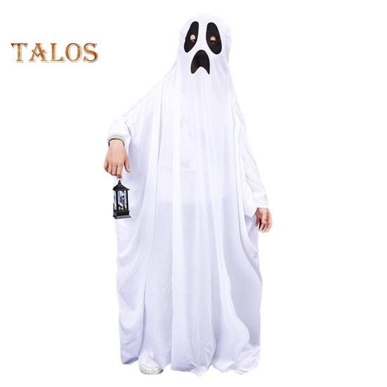 Children Halloween Cape Ghost Cosplay Haunted House Halloween Party Performance Costume Full-covered Adult Masquerade Poncho with Hood