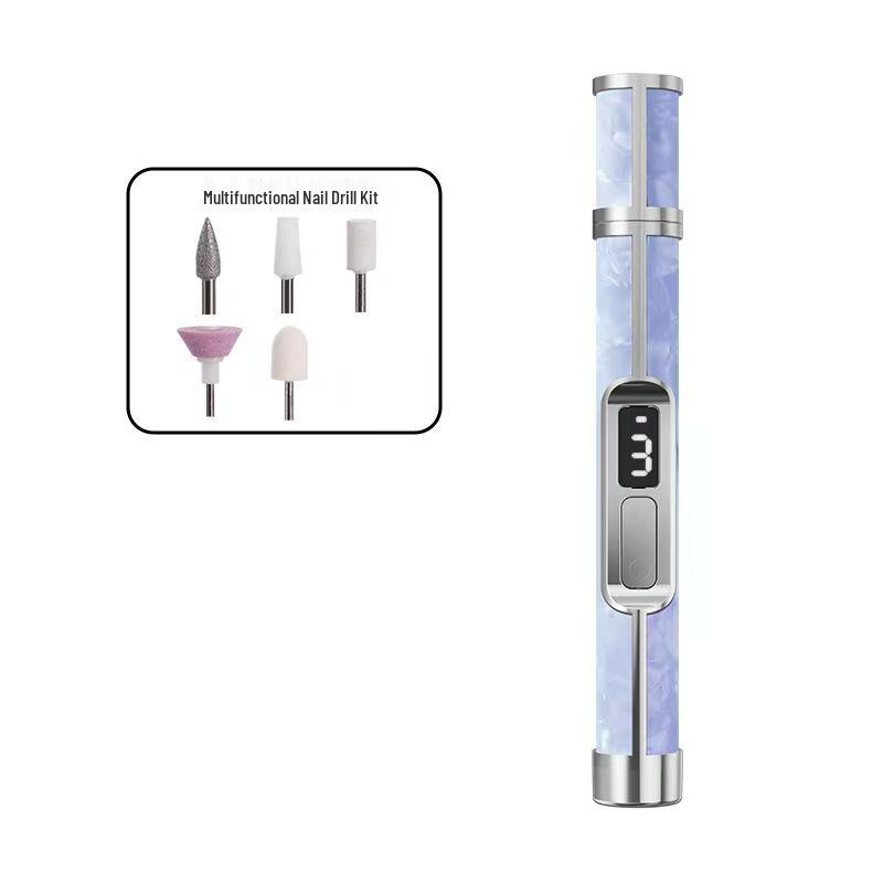 Portable Rechargeable Nail Grinder & Manicure Set for Polishing, Dead Skin Removal, and Nail Repair